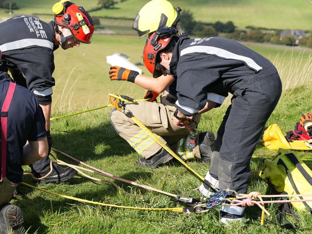 The rescue at Devil's Dyke. Photo: Eddie Mitchell
