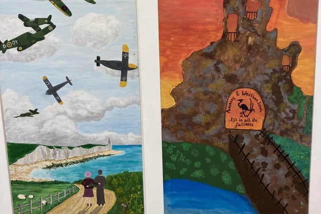 schools capture historic scenes to display in The Beacon shopping centre, Eastbourne