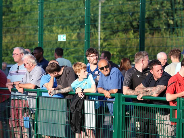 Crawley Town fans enjoy the team's first pre-season friendly, at Three Bridges FC