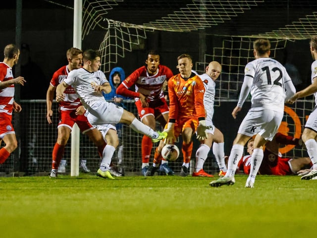 Action from Eastbourne Borough's visit to Weston-super-Mare in National League South