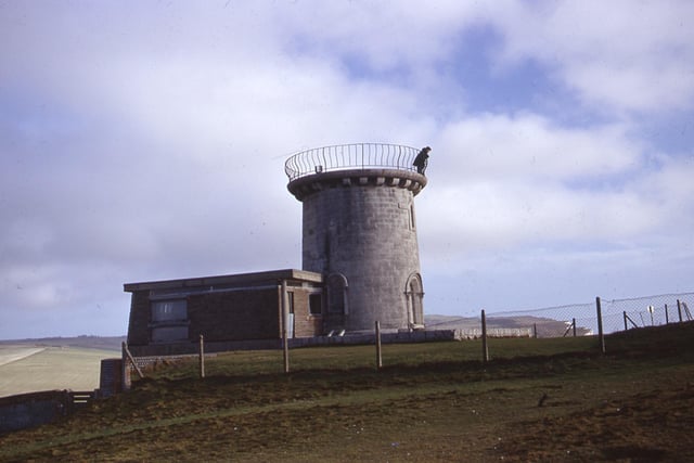 Belle Tout. 1976.  Lantern room had been destroyed, access to top of tower by trap door.