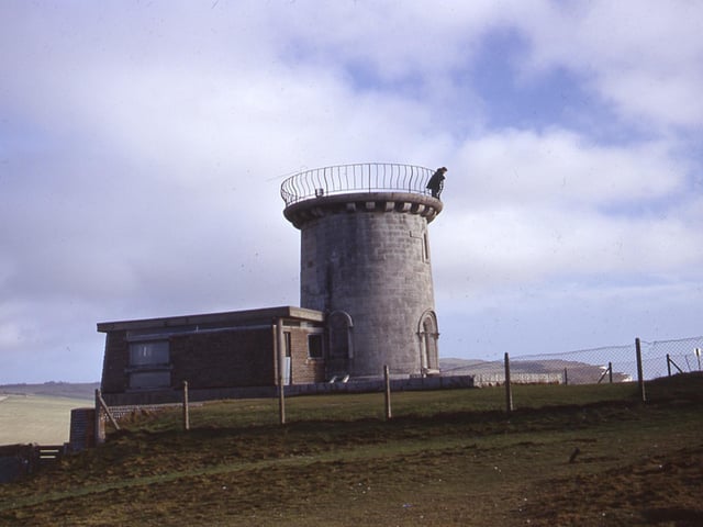 Belle Tout. 1976. Lantern room had been destroyed, access to top of tower by trap door.