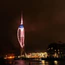 The iconic Spinnaker Tower tower will be illuminated by pink light for Organ Donation Week. Picture: Allan Hutchings / Sussex World