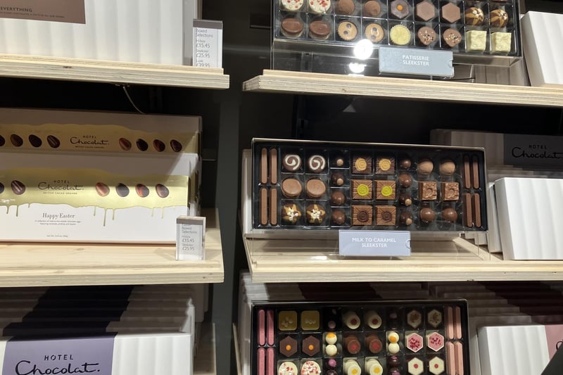 There is a vast array of chocolates on offer