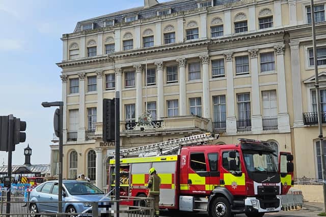 The fire service back at the Royal Albion Hotel on Brighton seafront. Picture from Eddie Mitchell