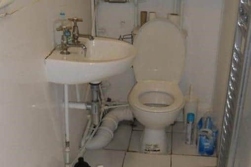 The toilet and shower at the property. Picture from Rother District Council