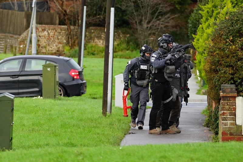 Counter terrorist specialist firearms officers arrest man at Eastbourne ...