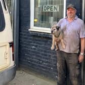 Doug Newman, pictured with Rusty the dog, ran The MOT Welding Services as a sole trader in central Worthing and prided himself on supporting the community, with all of his work ‘coming via recommendations’. Photo contributed