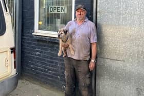 Doug Newman, pictured with Rusty the dog, ran The MOT Welding Services as a sole trader in central Worthing and prided himself on supporting the community, with all of his work ‘coming via recommendations’. Photo contributed