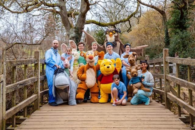 The Cast of Winnie the Pooh on Poohsticks Bridge, Hundred Acre Wood