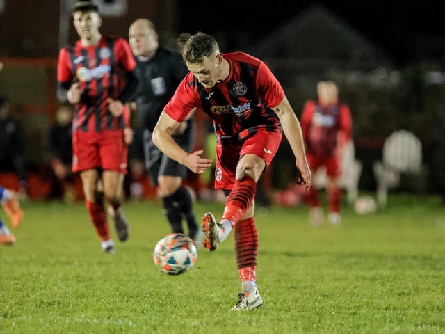 Action from Eastbourne Borough's 2-1 win at Wick in the Sussex Senior Cup