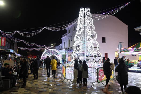 Hundreds of residents were there to witness Littlehampton's Christmas lights being switched on and to enjoy an evening of entertainment and late-night shopping