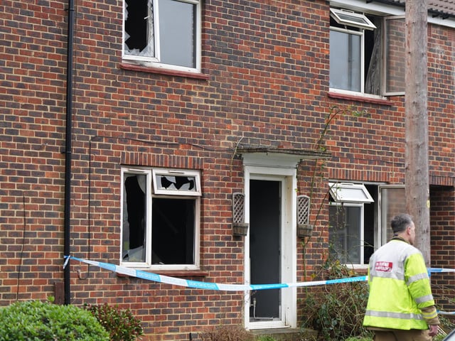 The property in Shipley Road was cordoned off