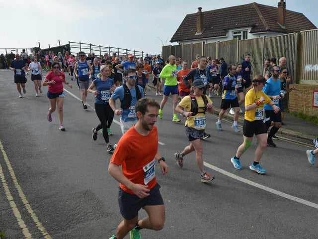 Action in the 2026 Hastings Half Marathon