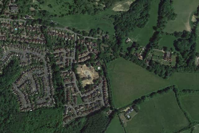 DM/23/1111: Ashplats Lodge, Holtye Road, East Grinstead. Proposed erection of 4no. dwellings, highways works and associated parking and landscaping. (Amended redline on site plan received 26.05.2023). (Photo: Google Maps)