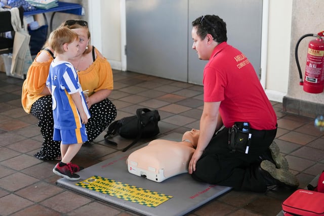 Shoreham Community Fire Station held its open day on Saturday, August 13. First aid demo.