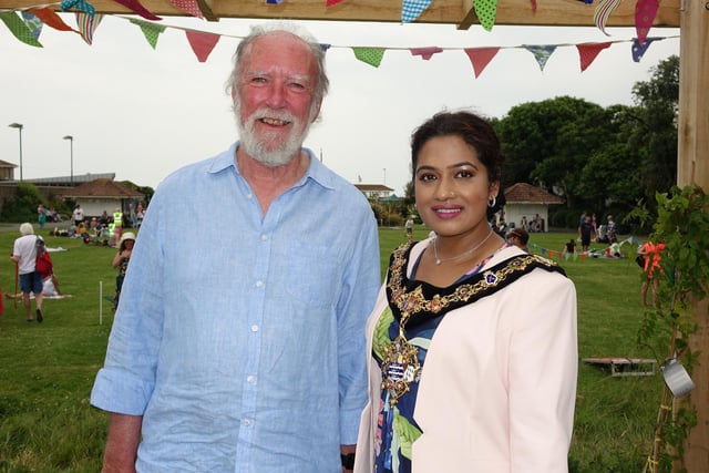 Worthing mayor Henna Chowdhury with ward councillor Jim Deen