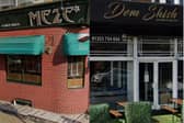 Meze Restaurant, nominated for "Best Kebab Restaurant - South of England", and Dem Shish Restaurant & Cocktail Bar, nominated for "Fine Dining Restaurant". Photos: Google