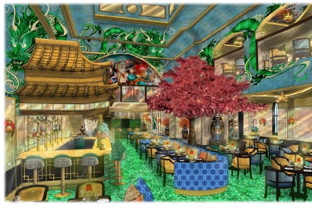 A visual image of how the interior of the new The Ivy Asia, Brighton, will look