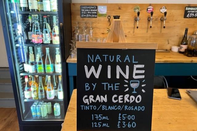 Natural wine by the bottle or glass