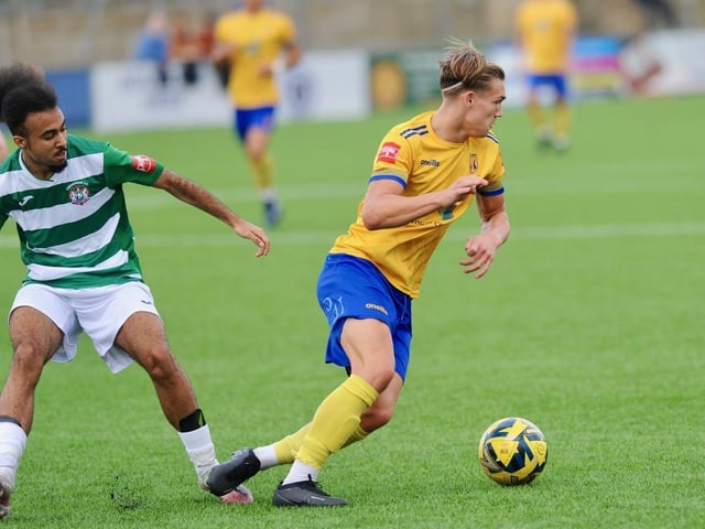 Action from Lancing's win over Corinthian in the Isthmian south east division