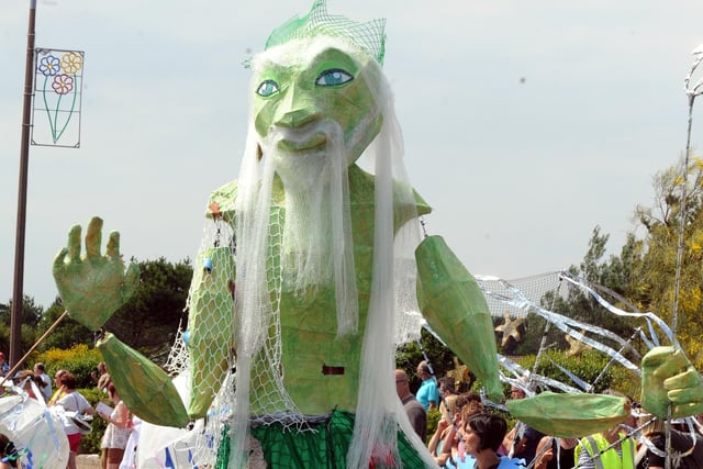 Community Arts Bognor Regis showed off the Lagness Monster and the equally large King Neptune
