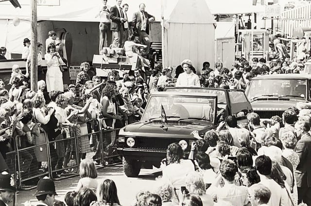 Her Majesty at the South of England Show in Ardingly in 1984