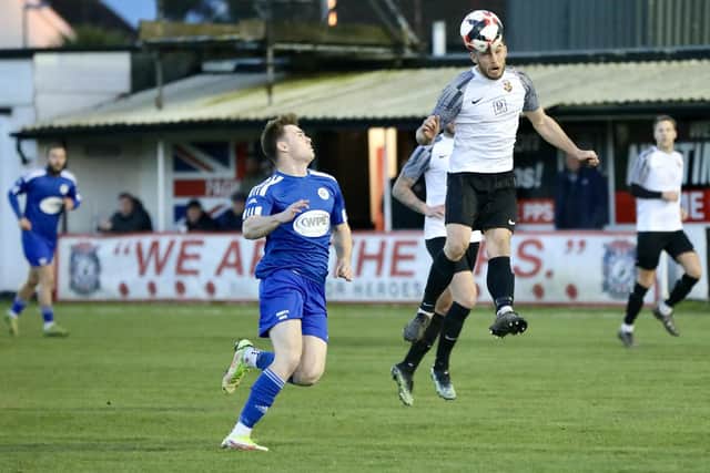 Pagham take on Portland at Nyetimber Lane | Picture: Martin Denyer