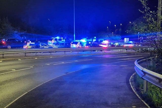 Officers made three arrests and recovered two suspected stolen vehicles after stopping a vehicle driven dangerously near Hailsham.