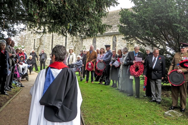 The Remembrance Service held at St Mary's Church
