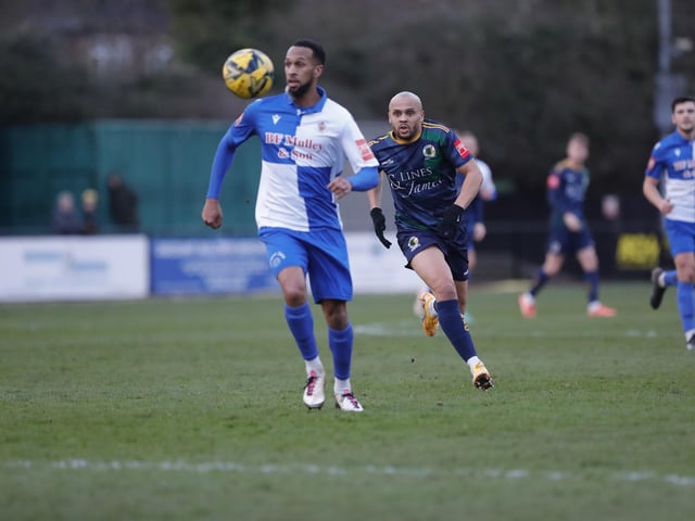 Horsham FC in action at Hornchurch in the Isthmian premier division
