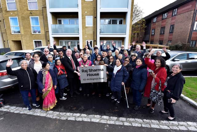 The building, on Brighton Road in Southgate, was named in honour of Raj, who was elected to represent Southgate in 2014 and was Mayor of Crawley in 2016/17 and 2019/20. Picture: Jon Rigby