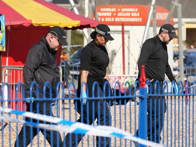 Police at the scene in Bognor Regis. Picture: Sussex News and Pictures