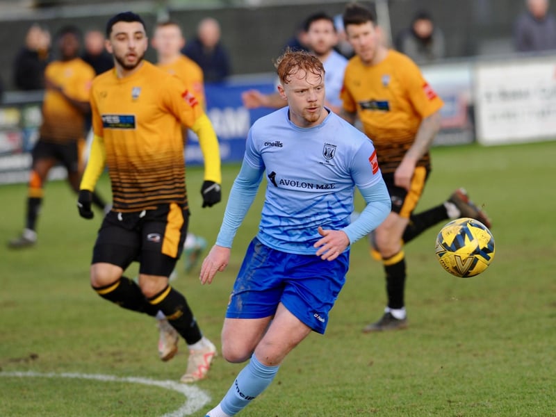 Action from Littlehampton Town v Lancing in the Isthmian south east division