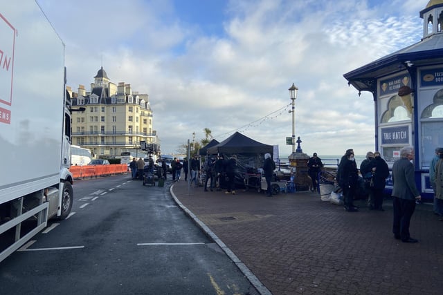 The Crown being filmed on Eastbourne seafront SUS-211130-113849001