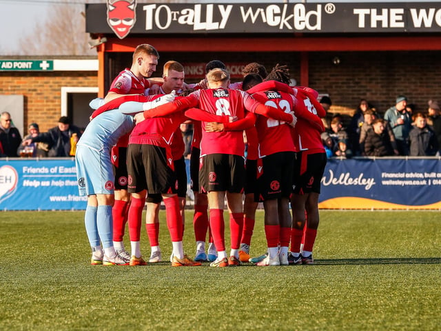 Action from Eastbourne Borough's win over Hungerford Town in the National League South