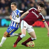 Match action from Brighton's 1-1 draw at West Ham back in December. Picture by Getty Images