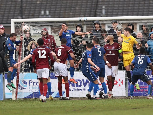 Action from Worthing's National League South defeat at Chelmsford