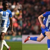Danny Welbeck (left) is relishing his role as a mentor for young star Evan Ferguson (right) – and feels Brighton is an ‘unbelievable environment’ for the teenager to learn his trade. Photos: Getty Images