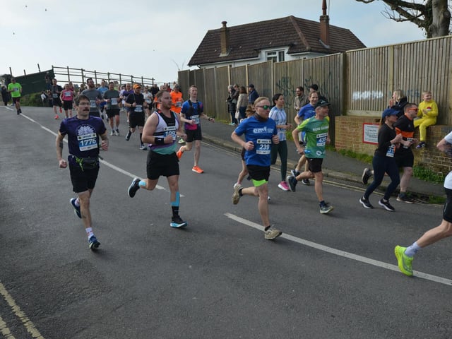 Action in the 2026 Hastings Half Marathon