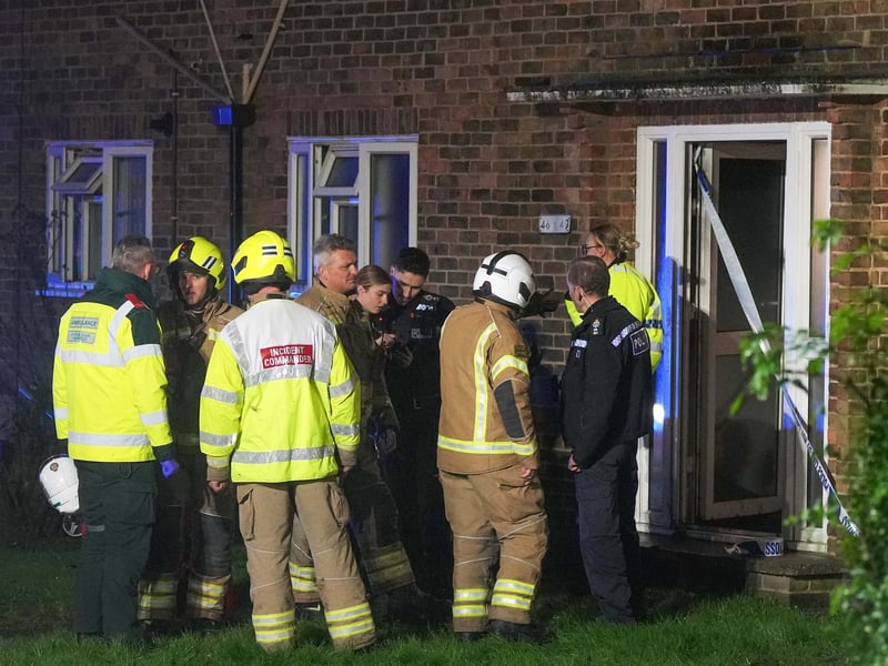 Eight people rescued from fire at block of flats in West Sussex