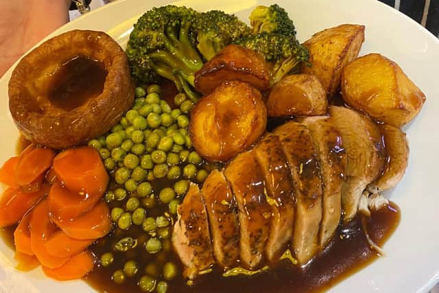 The cafe serves roast dinners and full English breakfasts
