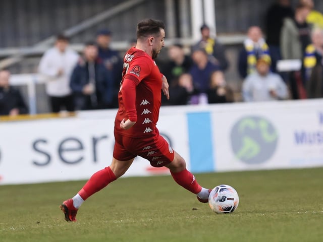 Action from Worthing's 1-0 win at Farnborough in the National League South