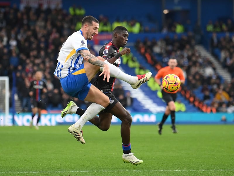 Blindsided for second goal. The captain was booked in the first-half for pulling back Sarr. Denied by a great Dean Henderson save. The skipper gave Sarr far too much space for the third goal after a pinball of headers – a really scrappy goal to concede.
