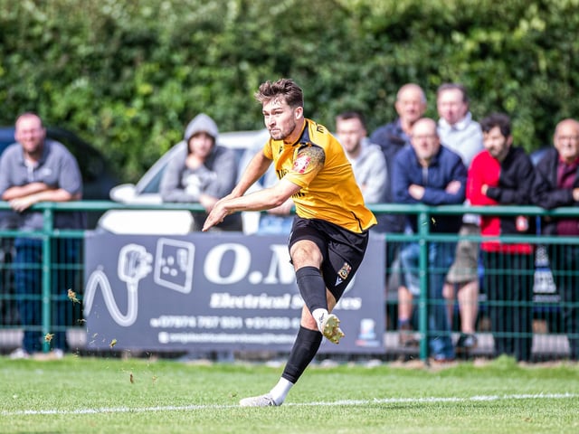 Action from the pre-season friendly between Three Bridges and Crawley Town. Crawley Town won 2-1 thanks to two goals from Danilo Orsi. Picture: Eva Gilbert