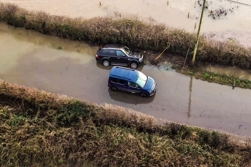 Reader Jason Reeve has shared drone photos of flooding in Barcombe on Wednesday, January