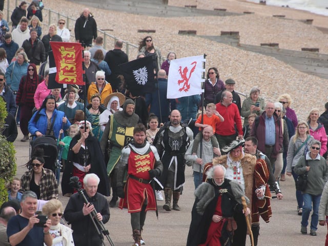Bexhill Medieval Pageant on May 8 2023. Photo by Roberts Photographic.