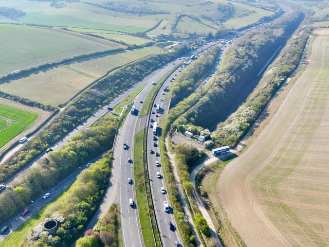 A major West Sussex road was closed northbound after a fuel spill.