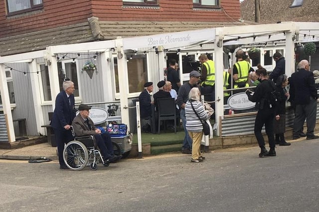 Actor Michael Caine was spotted in Camber Sands this week as part of filming for his latest movie, The Great Escaper. Picture by Lynney Hurring