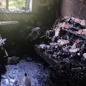 Damage caused by the fire. Photo: contributed
